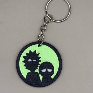 Black and Green Character Keychain